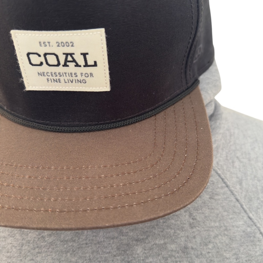 Coal Headwear Uniform Hat – Black & Brown Snapback Classic Structured Style - Picture 2 of 6